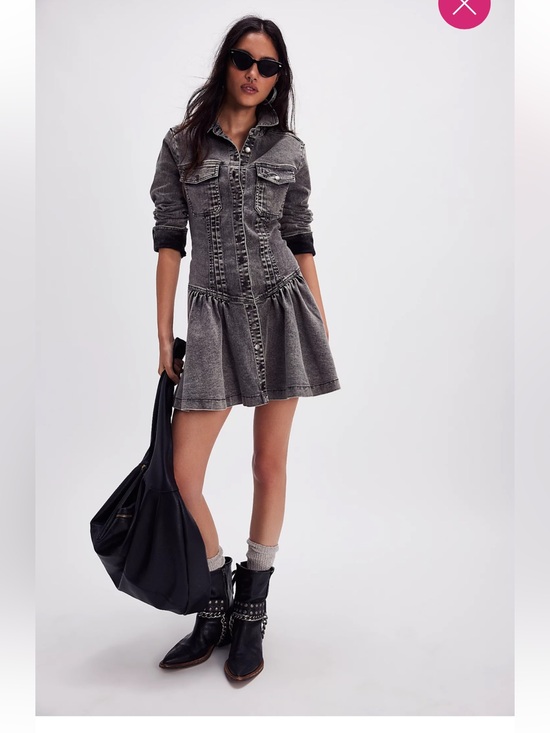 Free People Dresses & Skirts - Free People Denim Button Down Mini Dress